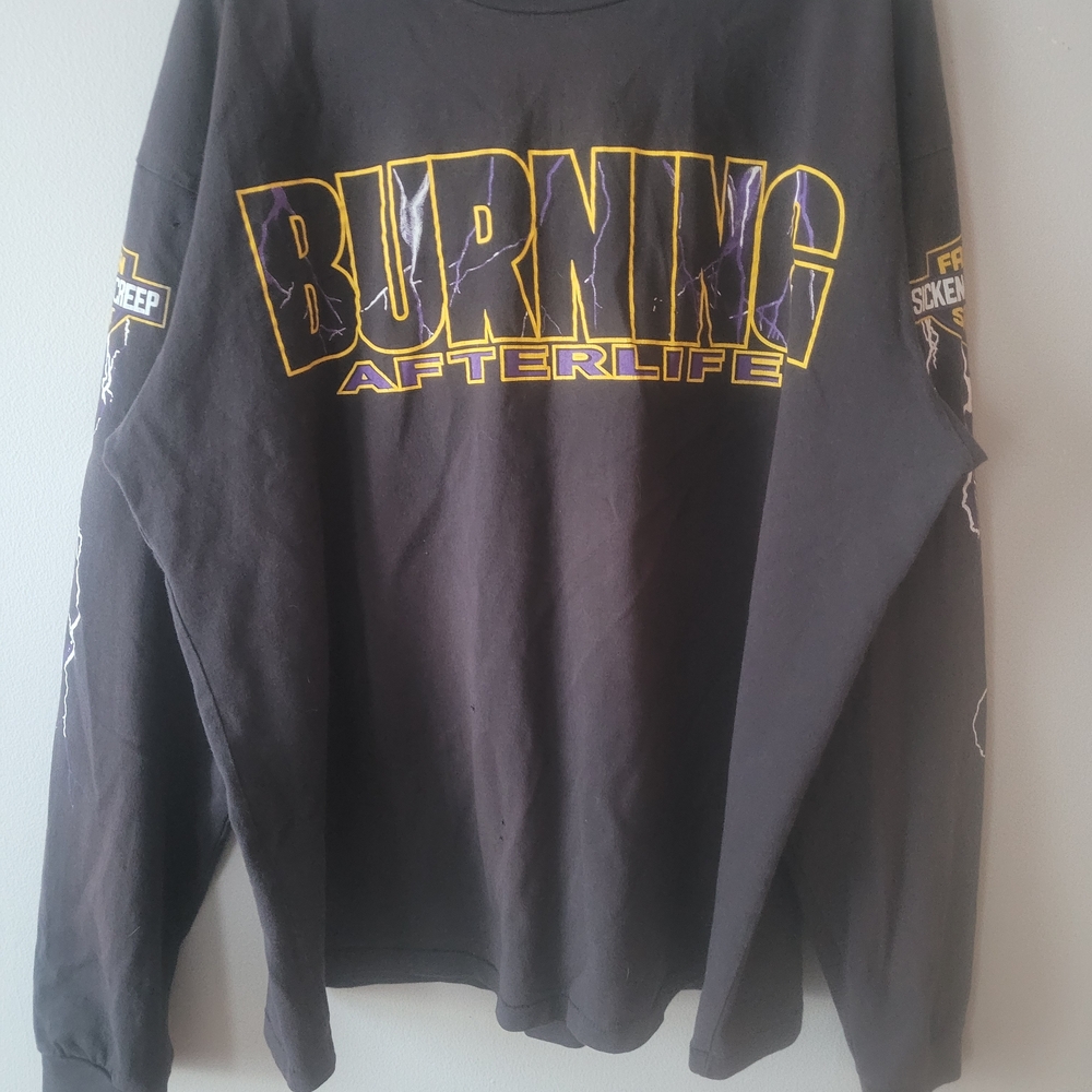 Burning Afterlife Long Sleeve Black Tee